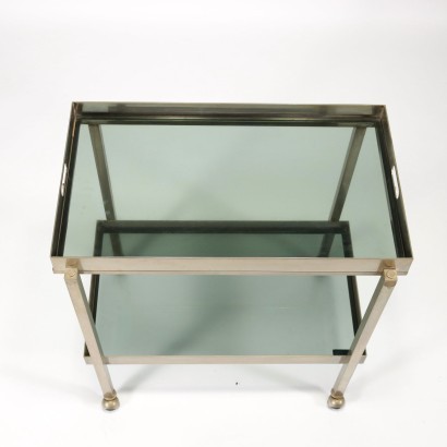 Service Trolley Brass Smoked Glass Italy 1960s-1970s