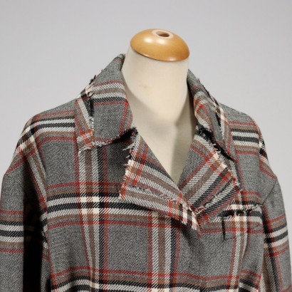 Tartan Coat Newyorkindustrie Cotton Wool Italy