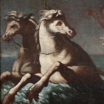 Neptun und Amphitrite Öl auf Leinwand Italien XVIII Jhd