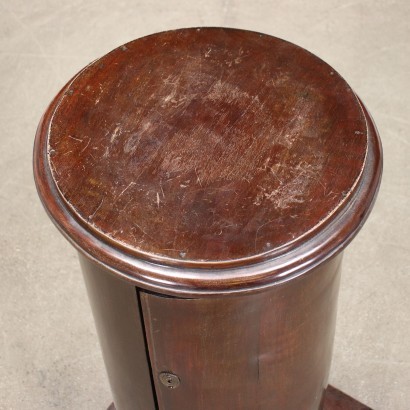 Column Empire Style Bedside Table Mahogany Italy XIX Century