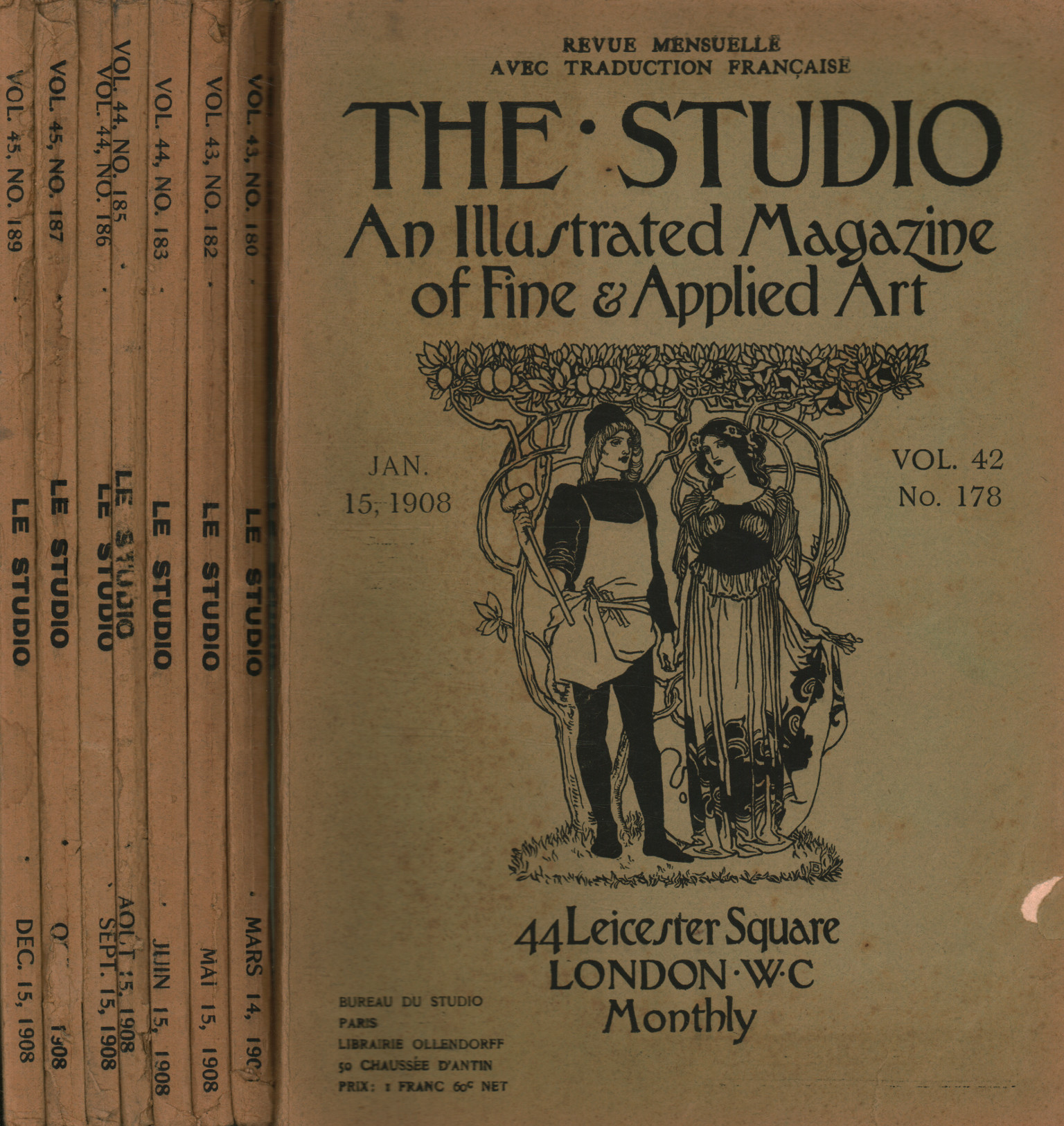 The Studio annata 1908 (8 fascicoli):