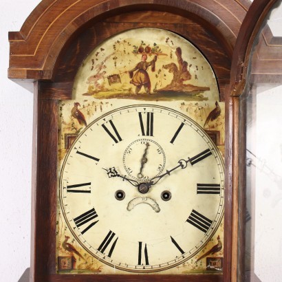 Clock Mahogany Oak Italy XX Century