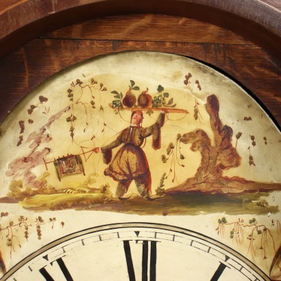 Clock Mahogany Oak Italy XX Century