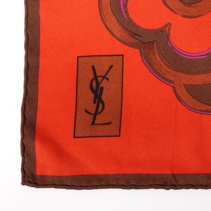 foulard Yves Saint Laurent, vintage Parigi, anni 90, foulard moda, moda vintage