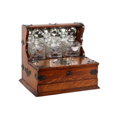 Liquor Box Oak Bronze France XX Century