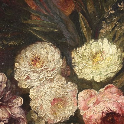 Composition Florale Huile sur Toile XVIII Siècle