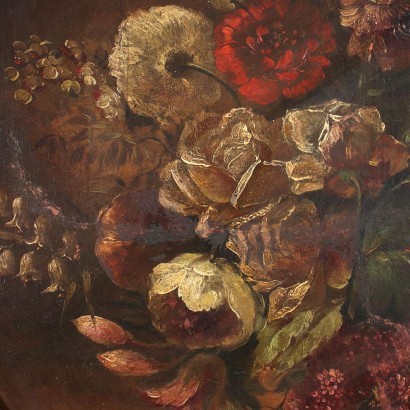 Floral Still Life Oil on Canvas XVIII Century