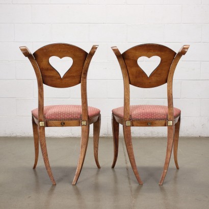 Group of 4 Chairs Wood Italy XX Century.
