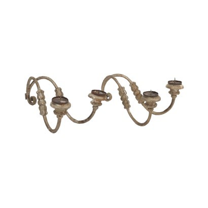 Coppia di Applique in Legno Intagliato