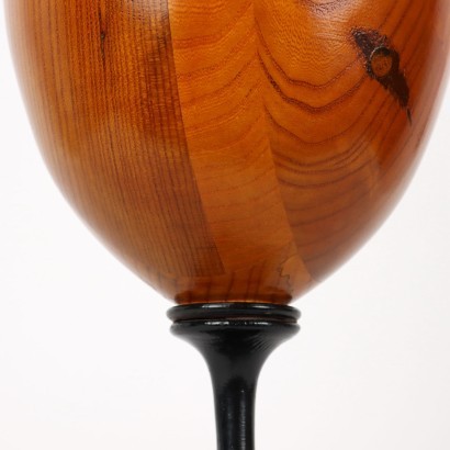 Pair of Vases Cherry Wood Italy XX Century