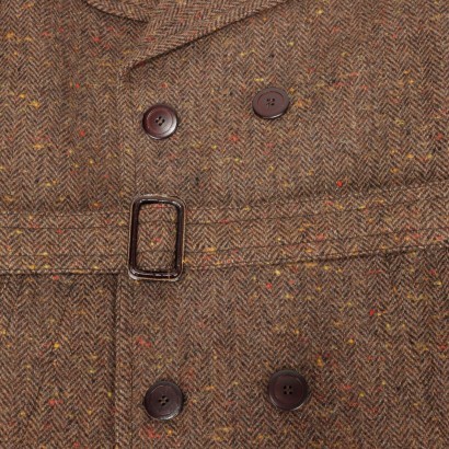 Man Coat Tweed Italy 1990s