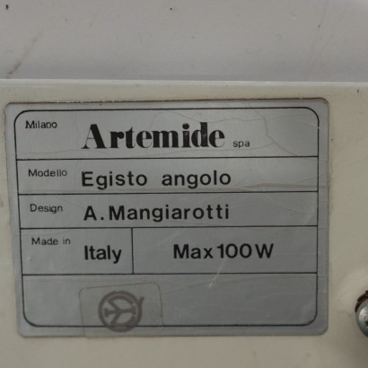 Artemide Egisto Angolo Lampes Métal Italie Années 1980