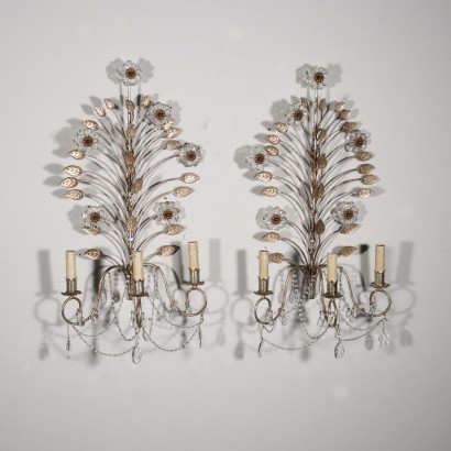 antiquariato, applique, antiquariato applique, applique antiche, applique antiche italiane, applique di antiquariato, applique neoclassico, applique del 800,Coppia di Applique alla Maniera di Mai