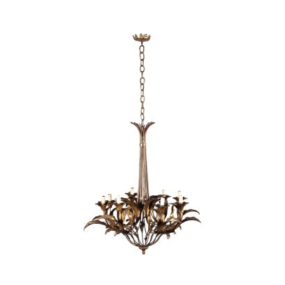 Chandelier Maison Bagues Style Shear Plate Metal Italy XX C
