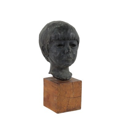 Bronzeskulptur Holz Italien 1968