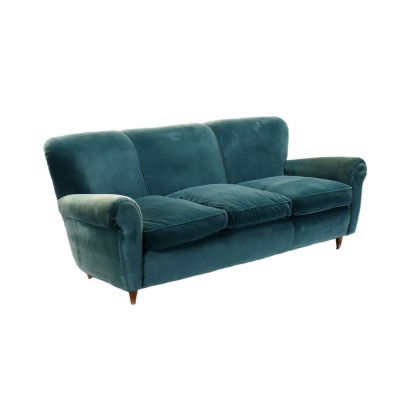 Sofa PU-Schaum Samt Italien 1950er