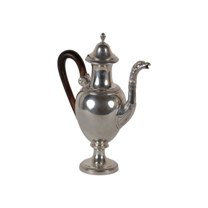 antiques, objects, antiques objects, ancient objects, ancient Italian objects, antiques objects, neoclassical objects, objects of the 19th century, Antonio Jackets0apo Silver Coffee Pot