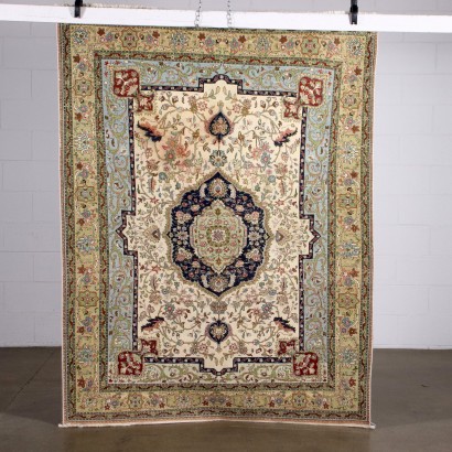 Tapis Jaipur Coton Laine Inde Années 80-90