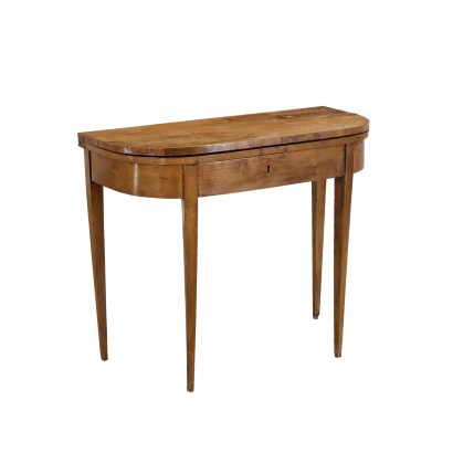 Directoire Game Table Walnut Poplar Italy 18th-19th Century