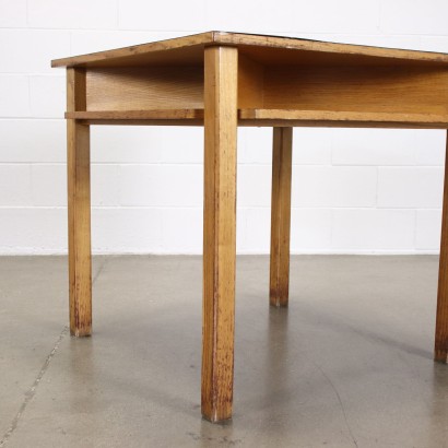 Paire de Tables Chêne Laminé Italie Années 1950