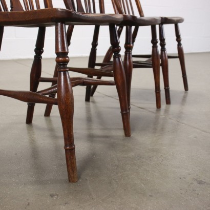 Group of 7 Windsor Chairs Elm United Kingdom XVIII Century