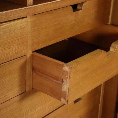 Cabinet Oak Veneered Wood Italy 1940s