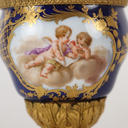 Vase Porcelaine Bronze Doré - Autriche XIX Siècle