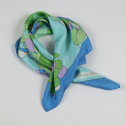 Vintage Dior, foulard vintage, foulard floreale, Foulard Dior,Foulard Vintage Christian Dior Floreale