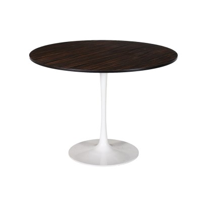 Round Table Tulip Style Lacquered Alluminium Rosewood Italy 1960-1970s