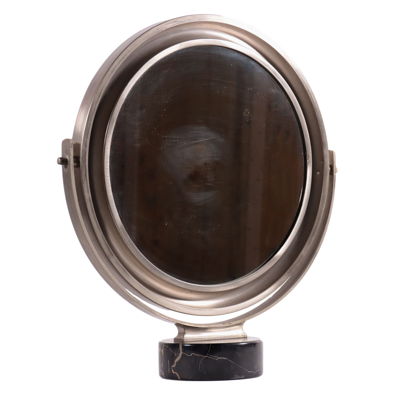 Specchio “Narciso” con cornice in ottone di Sergio Mazza per Artemide anni 60 