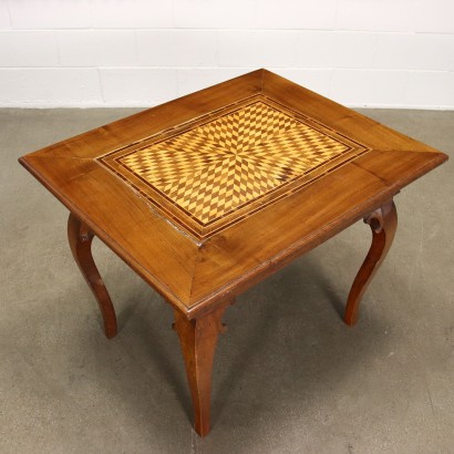 Table de Jeu Sapin Noyer - Italie XVIII Siècle