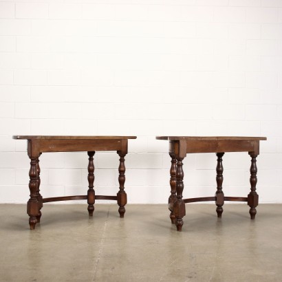 Pair of Console Walnut Italy XX Century