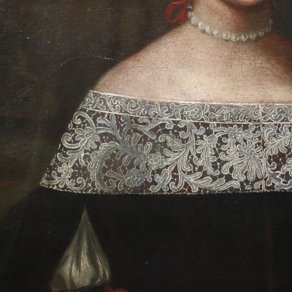 Portrait d'une Jeune Femme Huile sur Toile Italie 1666