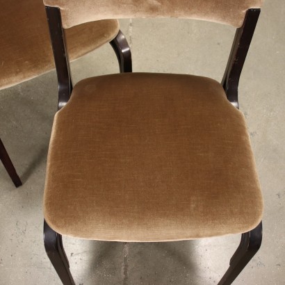 Group of 3 Chairs Vittoria Cantieri Carugati Wood Italy 1960s