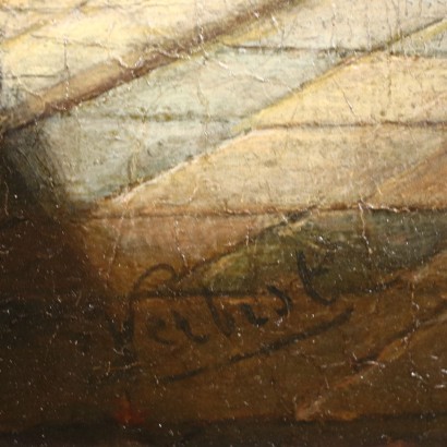 Interior Scene Oil on Canvas XVII Century