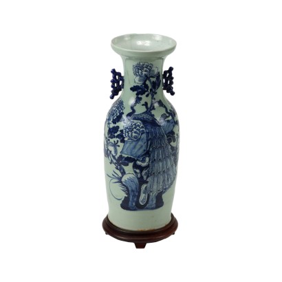 Vase Balustre Porcelaine Chine XX Siècle