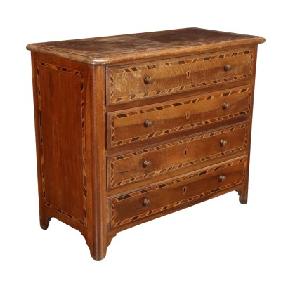 Commode Néoclassique Noyer - Italie XVIII Siècle