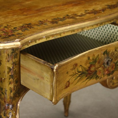 Venetian Baroque Style Desk Wood Italy XX Century