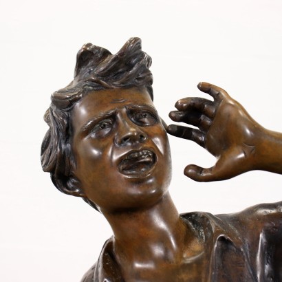 Jeune Poissonnier Sculpture en Bronze - Italie XX Siècle