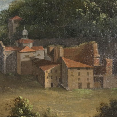 Huile sur Toile Vue de Rome XVIII Siècle