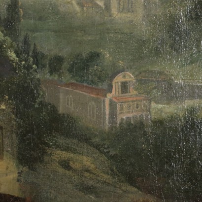 Huile sur Toile Vue de Rome XVIII Siècle