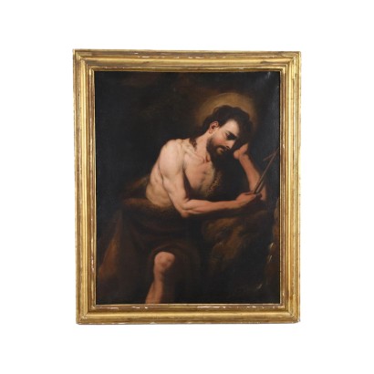 St. John Baptist Oil on Canvas - XVII-XVIII Century