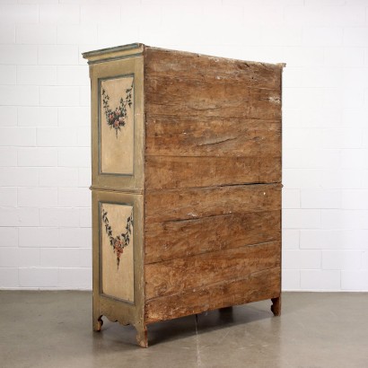 Piedmontese Wardrobe Lacquered Wood Italy XVIII Century