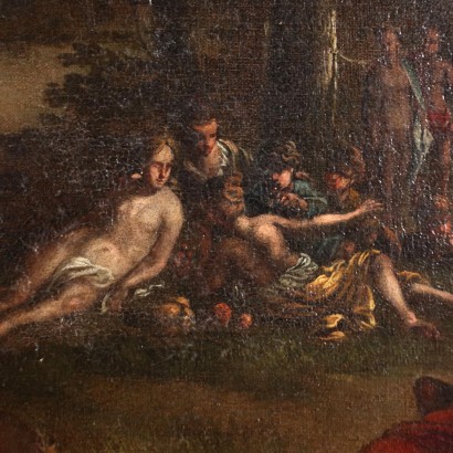 Oil on Canvas Bacchic Scene - XVII Century