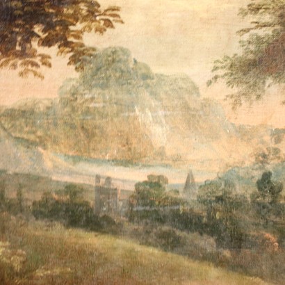 Huile sur Toile Scène Bachique Italie XVII Siècle