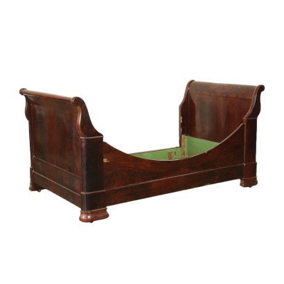 French Bed Restoration Mahogany - Italy XIX Century