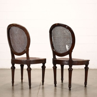 Pair of Neoclassical Chairs Walnut - Italy XVIII Century
