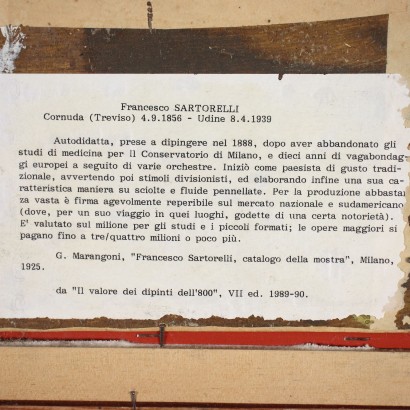 Öl auf Karton von Francesco Sartorelli - Italien XIX Jhd