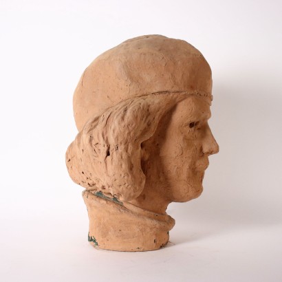 Neo-Renaissance Style Terracotta Head Italy XX Century