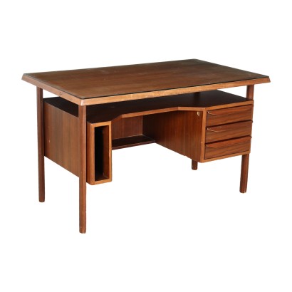 Writing Desk Walnut Italy 1960s-1970s